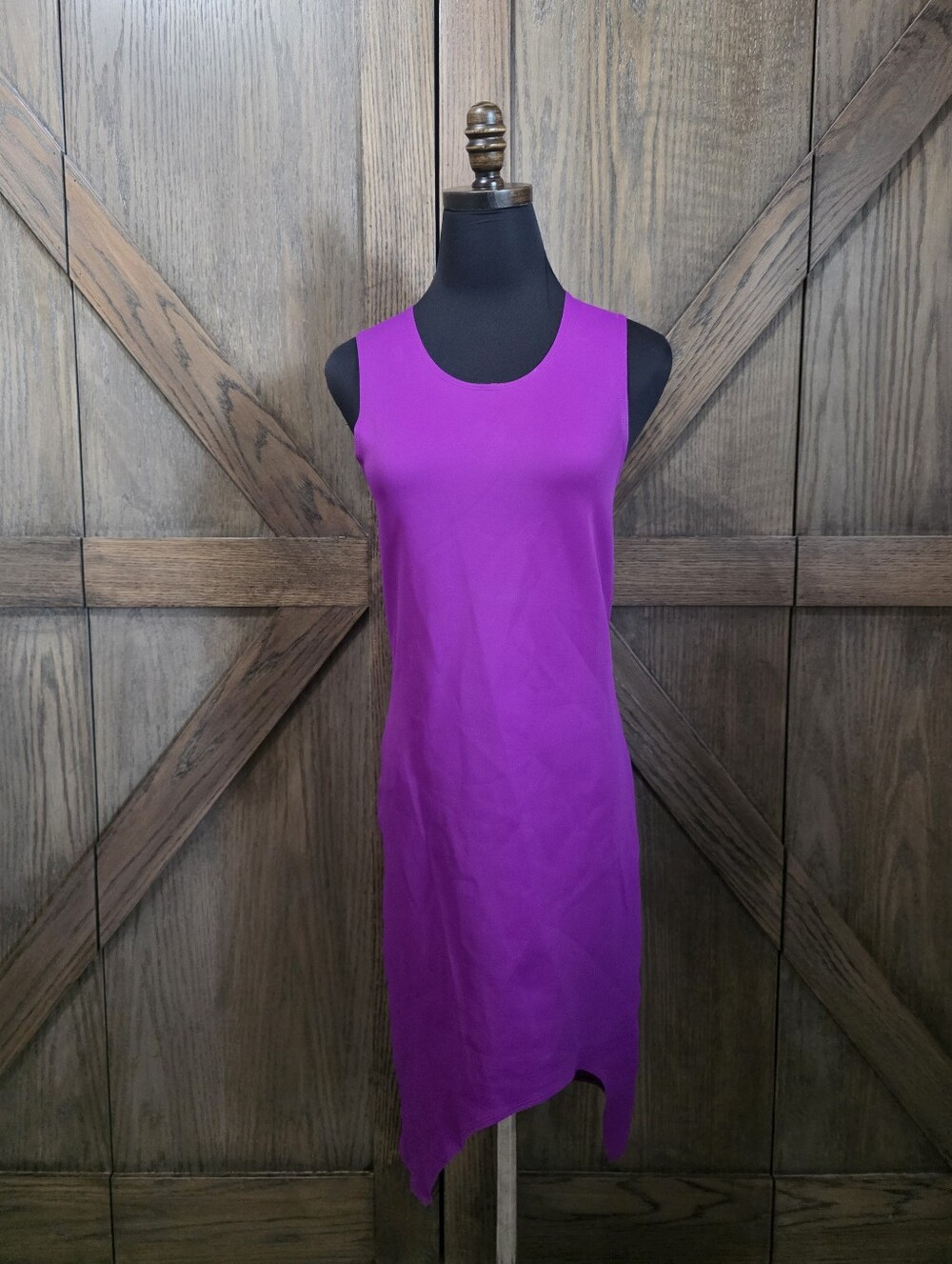 Helmut Lang Vibrant Magenta-Purple Sleeveless Midi Dress